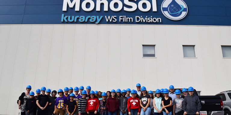 Hobart Middle School Students, MonoSol, Manufacturing Day 2017